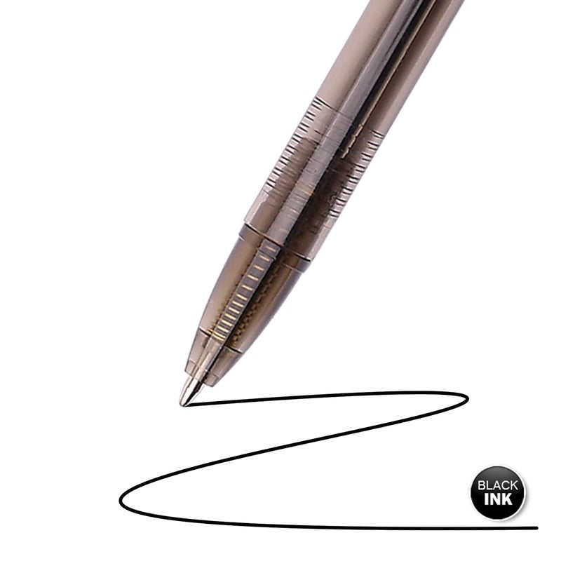 Sikao Black Pens Bulk 60 Pack â€“Smooth Writing 1.0mm Click Black Ballpoint Pens with Translucent Barrel, Reliable Bulk Pens for Office, School, Home & Restaurant Server Use - Image 4
